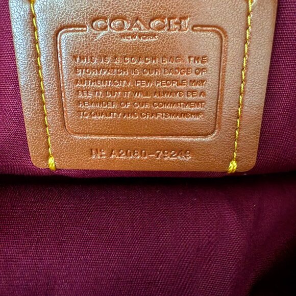 Coach Hadley Hobo 79249 Signature Canvas Bag with Heart Charm - Picture 16 of 16